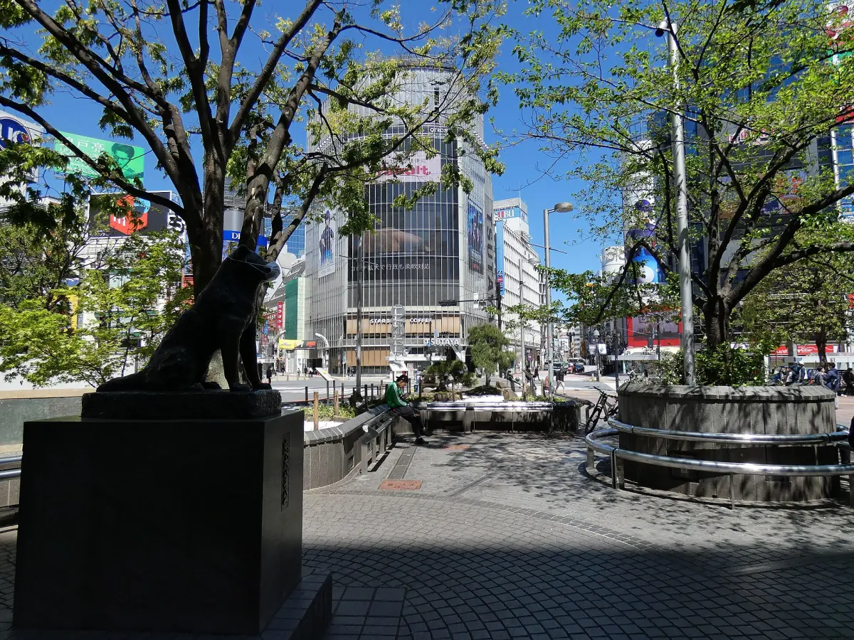 The Hachiko statue and square